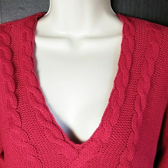 New with tags Chaps deep red sweater - Picture 2 of 7